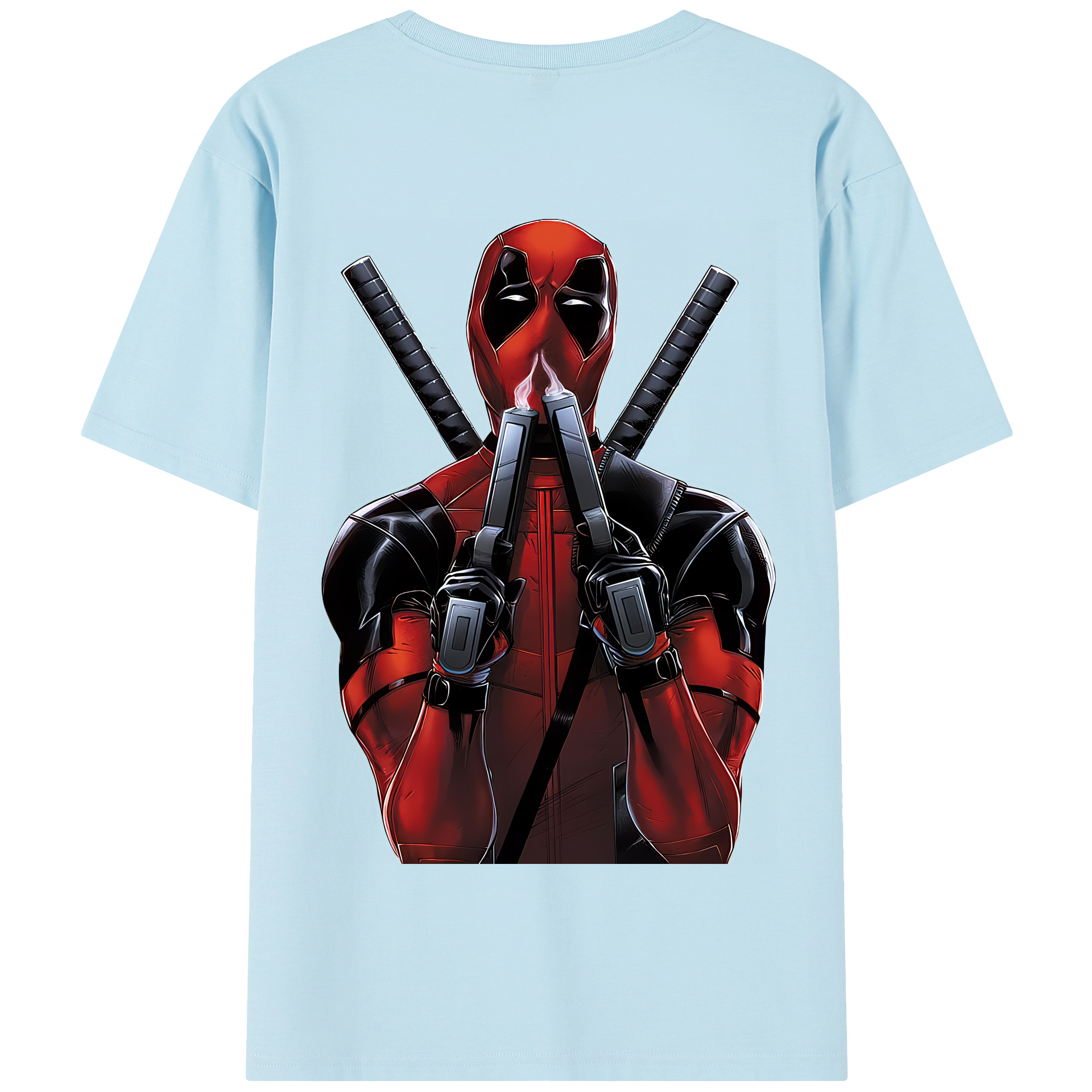 （画像用） Deadpool デッドプール 綿100％半袖Tシャツ（背面プリント）